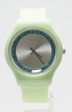 Reloj Blaquè BQ194AQ Malla Plastica verde agua Cuadrante Glitter