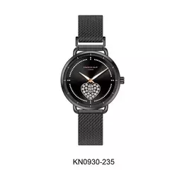 Reloj Knock Out KN0930-235 malla de metal tejido negro para dama