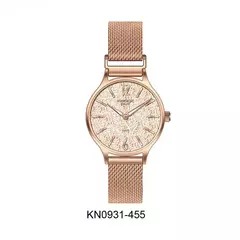 Reloj Knock Out KN0931-455 malla de metal tejido Rose para dama