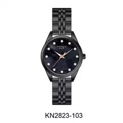 Reloj Knock Out KN2823-103 malla de metal negro para mujer