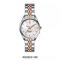 Reloj Knock Out KN2823-165 malla de metal plateado con Rose para mujer