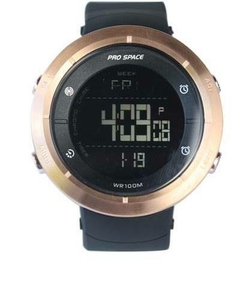 Reloj Pro Space PSH0112-DIR-9H PRO-001 Para Hombre Digital Caucho Sumergible Negro - JOYAS Y RELOJES BRAINE MAYORISTA