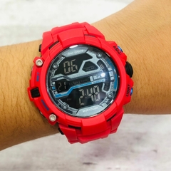 Reloj Pro Space PSH0090-DIR-4H PRO-049 Para Hombre Digital Caucho Sumergible Rojo - comprar online