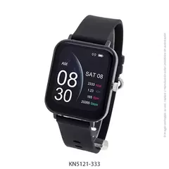 Reloj Smartwatch Knock Out KN5121 malla de silicona negro unisex