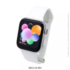 Reloj Smartwatch Knock Out KN5124 malla de silicona blanco unisex