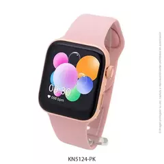 Reloj Smartwatch Knock Out KN5124 malla de silicona rosa unisex