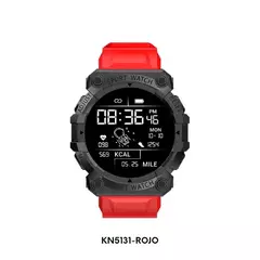 Reloj Smartwatch Knock Out KN5131 malla de silicona rojo para caballero