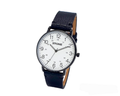 Reloj Stone ST1132NB Malla De Cuero Para Hombre