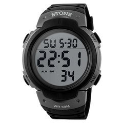 RELOJ STONE ST1153NG Caucho Digital