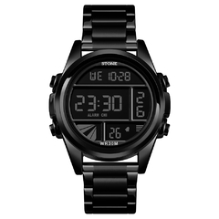 Reloj Stone ST1158N digital malla de metal negro para caballero