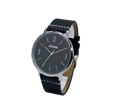 Reloj Stone ST1179N Malla De Cuero negro Para Hombre