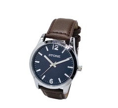 Reloj Stone ST1182MA Malla De Cuero negro Para Hombre