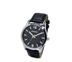 Reloj Stone ST1182N Malla De Cuero negro Para Hombre