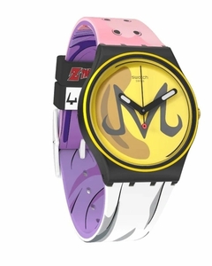 Reloj Swatch GZ358 Majin Buu Dragon Ball Z X Swatch unisex malla de silicona - JOYAS Y RELOJES BRAINE MAYORISTA