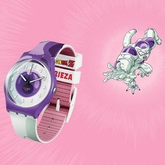 Reloj Swatch GZ359 Dragonball Z Frieza X Swatch unisex malla de silicona