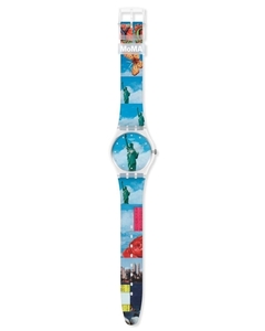 Imagen de Reloj Swatch Gz351 Moma New York By Tadanori Yokoo para Mujer malla de Silicona