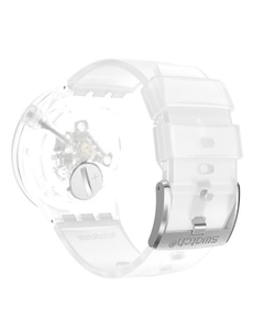 Reloj Swatch SB01K100 BIG BOLD Clear Clearly Bold Unisex de silicona - tienda online