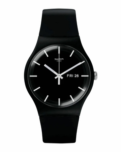 Reloj Swatch SO29B704 Mono Black unisex malla de silicona doble calendario - JOYAS Y RELOJES BRAINE MAYORISTA