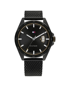 Reloj Tommy Hilfiger Carter 1791913 para Hombre malla de acero tejido negro con calendario - JOYAS Y RELOJES BRAINE MAYORISTA