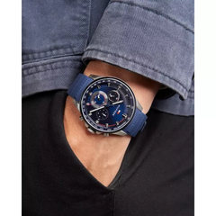 Reloj Tommy Hilfiger Max 1791970 multifunciòn para Hombre malla de silicona azul