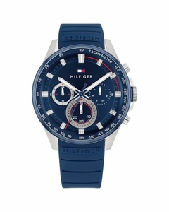 Reloj Tommy Hilfiger Max 1791970 multifunciòn para Hombre malla de silicona azul - comprar online