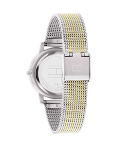 Reloj Tommy Hilfiger Maya 1782440 para dama malla de acero tejido combinado plateado y dorado - JOYAS Y RELOJES BRAINE MAYORISTA