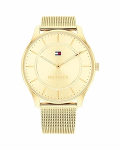 Reloj Tommy Hilfiger TH1782531 Para Dama malla de acero tejido dorado - JOYAS Y RELOJES BRAINE MAYORISTA