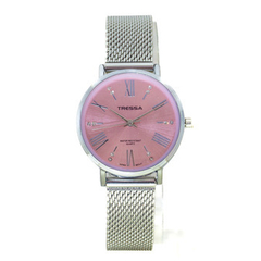 Reloj Tressa Agos-M-03 Plateado malla tejida para dama