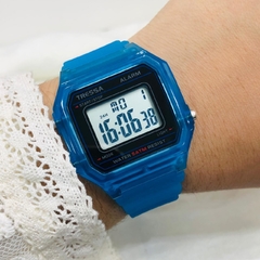 Reloj Tressa TR-186 Casey digital Malla De Silicona Azul unisex