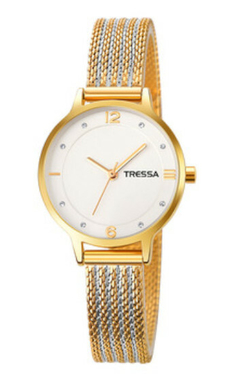 Reloj Tressa Cata-02 Combinado malla de metal tejido combinado para dama - comprar online