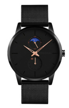 Reloj Tressa ROSS-02 Para Hombre Malla Tejida Negro