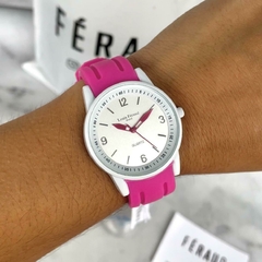 Reloj Feraud caucho fucsia dama