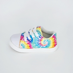 tenis infantil feminino tie dye cadarço all star