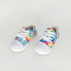 tenis infantil feminino tie dye cadarço all star