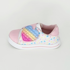 tenis infantil feminino rosa pop it popit