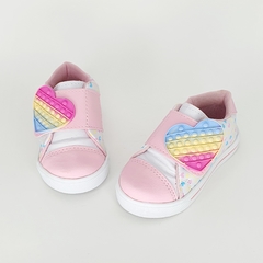 tenis infantil feminino rosa pop it popit