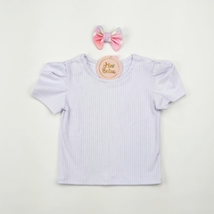 camiseta infantil blusa feminina manga princesa branca