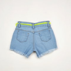 short infantil jeans feminino confortável tucano elástico