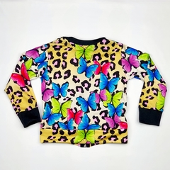 conjunto infantil feminino animal print borboletas