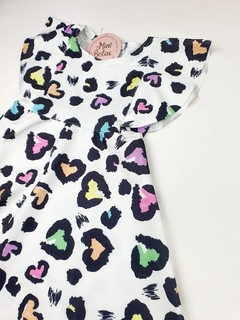 Vestido infantil corações onça - comprar online