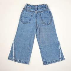 Calça jeans infantil wide leg com strass na internet