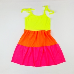 Vestido infantil neon