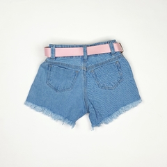 Short jeans infantil pompom - comprar online