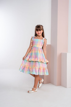 Vestido infantil xadrez candy - Mini Belas