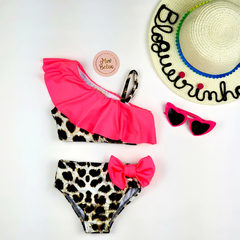 biquini infantil animal print praia piscina