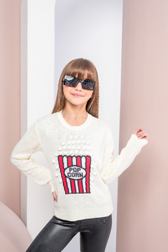 Blusa tricot infantil pipoca - comprar online