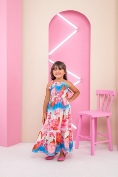 Vestido infantil longo caju - comprar online