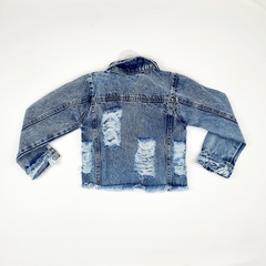 Jaqueta jeans infantil destroyed - comprar online