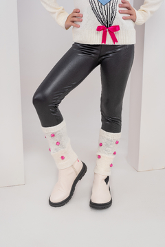 Calça legging infantil cirrê preta - comprar online