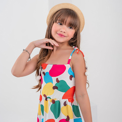 Vestido infantil caju colorido - comprar online